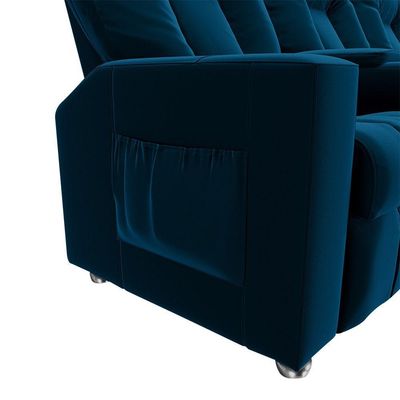 Poltrona Reclinável Para Cinema 3 Lugares Sora Veludo Azul Marinho Fh1 - D'rossi