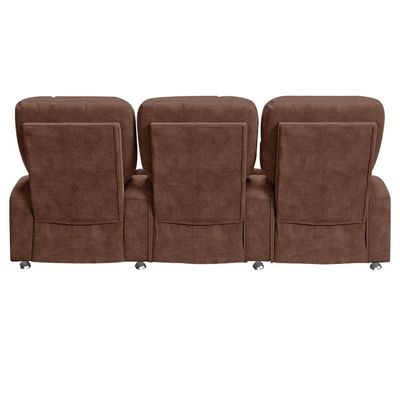 Poltrona Reclinável Para Cinema 3 Lugares Sora Veludo Terracota Fh1 - D'rossi