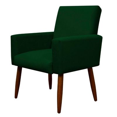 Kit 2 Poltronas Decorativa Sala E Quarto Nina Suede Herrero Cor:verde