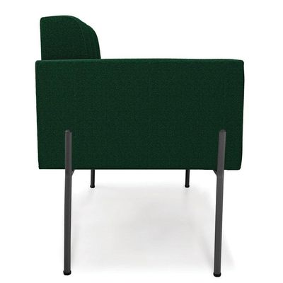 Poltrona Sala De Estar Pé De Ferro Pto Kit 2 Elisa Bouclê Verde D03 - D'rossi