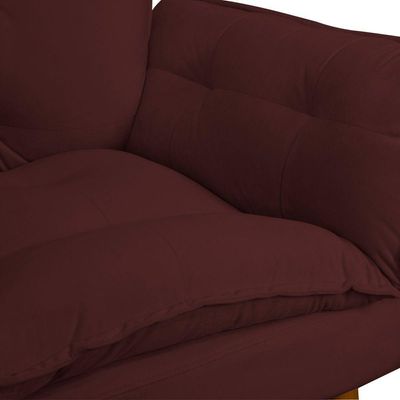 Kit 4 Poltronas Decorativa Sala E Quarto Opala Suede Herrero Cor:marsala
