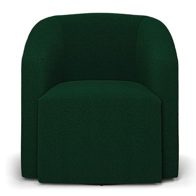 Poltrona Sala De Estar Base Giratória Kit 2 Stella Max Bouclê D03 - D'rossi Cor Verde