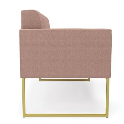 Namoradeira E Poltrona Industrial Dourado Elisa Bouclê Rosê D03 - D'rossi
