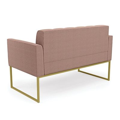 Namoradeira E Poltrona Industrial Dourado Elisa Bouclê Rosê D03 - D'rossi