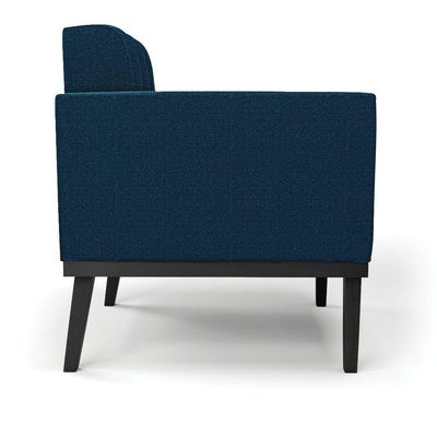 Poltrona Decorativa Industrial Dourado Kit 2 Elisa Bouclê Azul D03 - D'rossi