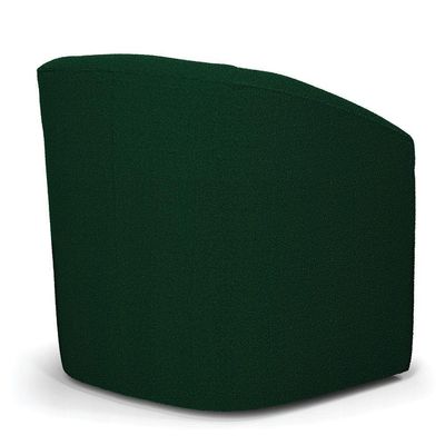 Poltrona Sala De Estar Base Giratória Kit 2 Stella Max Bouclê D03 - D'rossi Verde