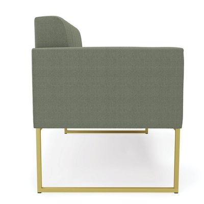 Namoradeira E Poltrona Industrial Dourado Elisa Bouclê Menta D03 - D'rossi
