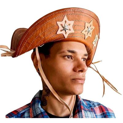 Chapéu Lampião Cangaceiro De Couro