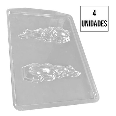 Forma De Silicone Coelho Braços Cruzados - 4cm X 11,4cm - 4 Un