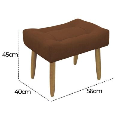 Puff Decorativo Quarto E Sala De Estar Suede Light Herrero Cor:cobre