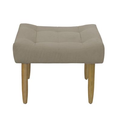 Puff Decorativo Quarto E Sala De Estar Suede Light Herrero Cor:capuccino