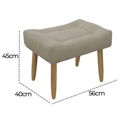 Puff Decorativo Quarto E Sala De Estar Suede Light Herrero Cor:capuccino