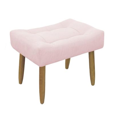 Puff Decorativo Quarto E Sala De Estar Suede Light Herrero Cor:rosa Bebê