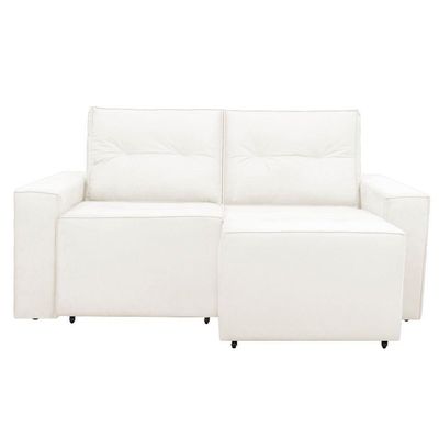 Sofá Retrátil Polo 1,80m Confortavel Para Sala Suede Herrero Cor:bege