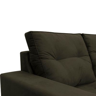 Sofá Retrátil Polo 1,80m Confortavel Para Sala Suede Herrero Cor:marrom