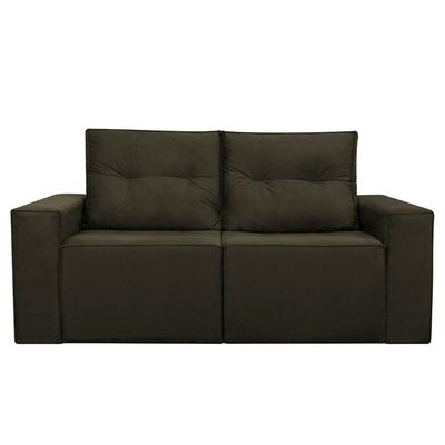 Sofá Retrátil Polo 1,80m Confortavel Para Sala Suede Herrero Cor:marrom