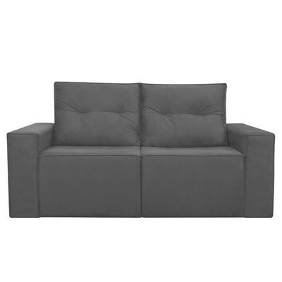 Sofá 2 Lugares Onix 1,80m Para Sala Confortavel Sued Herrero Cor:cinza
