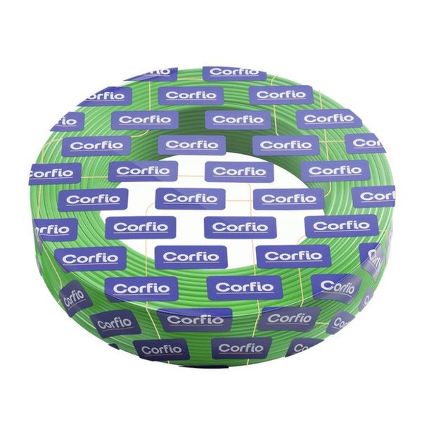 Rolo Com 100m De Cabo De Cobre 750v 6mm² Verde - Corfio