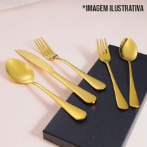 Jogo 8 Colheres Dourada De Mesa Sopa Jantar Victoria Gold Inox Fratelli