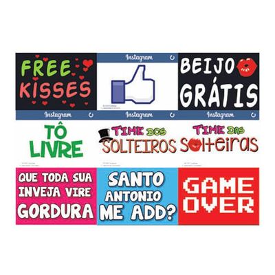 Adesivo Plaquinhas De Festas - 18 Unidades