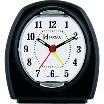 Relógio Despertador Quartz Pilha Pequeno Preto - Preto