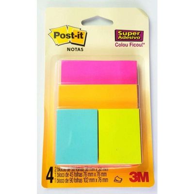 Post-it 3m Misto Cascata 4 Blocos