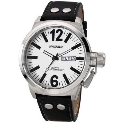Relógio Magnum Masculino Ref:Ma31524q Casual Prateado