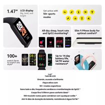 Xiaomi Mi Band 8 Act  Monitor Cardíaco Black Global Original