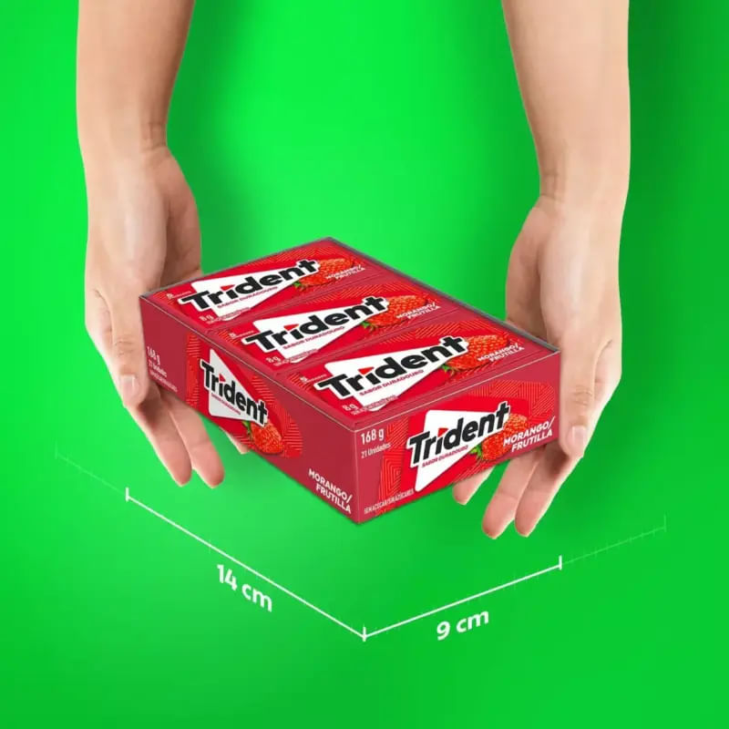 Chiclete Sabor Morango Caixa C/21un QHS - Trident
