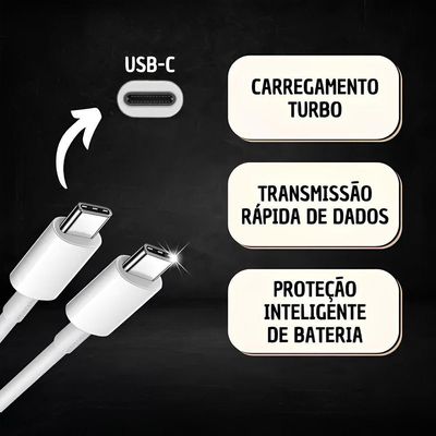 Carregador Turbo Branco Compatível Com Moto G52