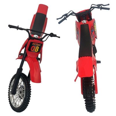 Moto De Motocross De Brinquedo Com Apoio - Vermelho