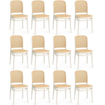 Kit 12 Cadeiras De Jantar Roma Para Sala E Cozinha - Branco