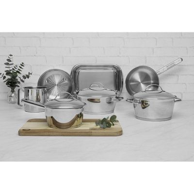 Jogo De Panelas 7 Peças Allegra Inox Com Pegador Tramontina