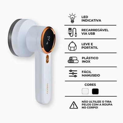 Aparador Elétrico Sem Fio De Pelos E Fiapos De Roupas