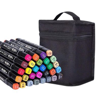 Conjunto Canetinhas Marcador Permanente Ponta Dupla 48 Cores