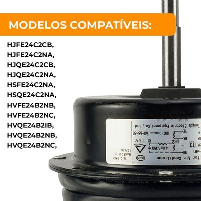 Motor Condensador 24.000 Btus Inverter F E Qf Arc146095421801 Elgin Único