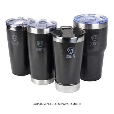 Copo Térmico Quati Com Tampa 591ml Preto - Cpct591