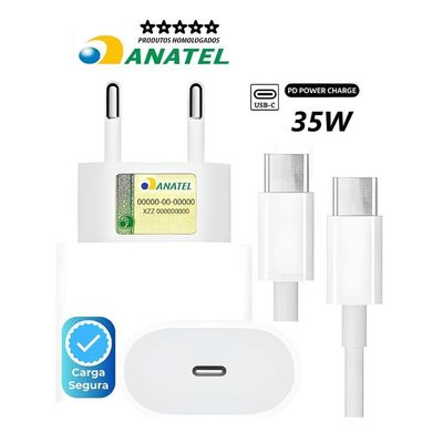 Carregador Turbo Branco Compatível Com Iphone 16