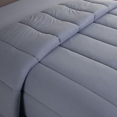 Edredom Minimal King Super Macio Malha 100% Algodão 01 Peça - Cinza