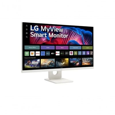 Monitor LG Myview Smart 27SR73U-W Tela IPS 4K 27" WebOs ThinQ Home Air Play Screen Share Bluetooth