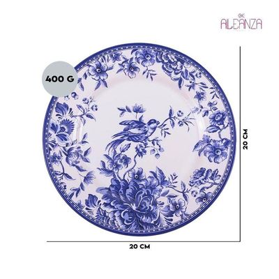 Jogo 4 Pratos Sobremesa Chinese Garden Cerâmica Alleanza 1ªl