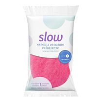 Esponja De Banho Esfoliante Com Pendurador Pink Slow