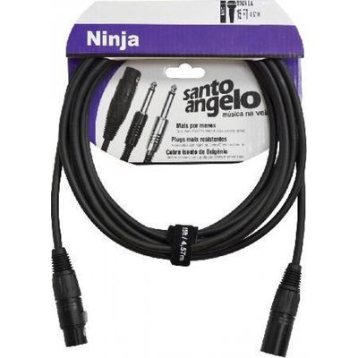 Cabo de Microfone Ninja Canon F/M 4,57M LW15FT