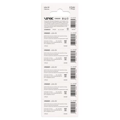 Bateria De Litio Cr2025 C-5 3v - Vb25b5