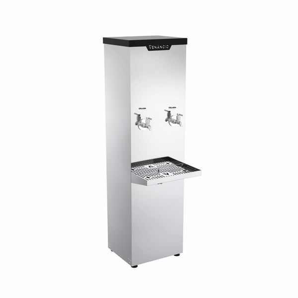 Bebedouro Industrial Refrigerado Inox De Coluna 25L 2 Torneiras Geladas 220V BI25L