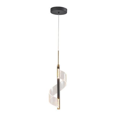 Lustre Pendente Skylight Mast 3066 Led Bivolt Preto / Translucido