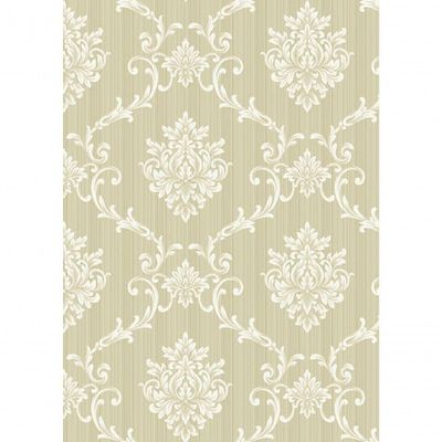 Papel De Parede Flow Damask Fundo Riscado A8011002 Rolo 10m X 0,53m