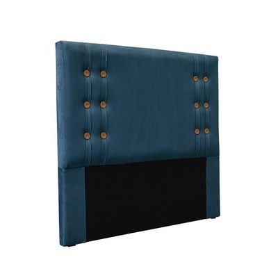 Cabeceira Cama Box King 195 Cm Gênova Veludo Azul Marinho S04 - D'rossi