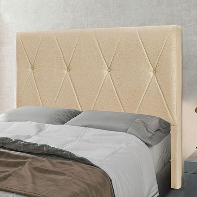 Cabeceira Cama Box Solteiro 90 Cm Aquilla Linho S04 - D'rossi Cor Dourado