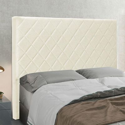 Cabeceira Cama Box Solteiro 90 Cm Dubai Linho S04 - D'rossi Cor Natural